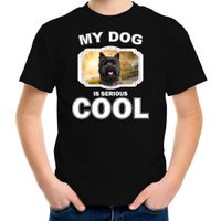Honden liefhebber shirt Cairn terrier my dog is serious cool zwart voor kinderen - thumbnail