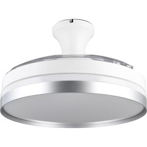LED Plafondlamp met Ventilator - Plafondventilator - Trion Berga - 35W - Aanpasbare Kleur - Afstandsbediening - Dimbaar - Rond - Titaan - Kunststof