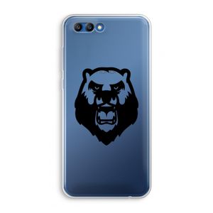 Angry Bear (black): Honor 10 Transparant Hoesje