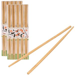 Sushi eetstokjes - 10x setjes - bamboe hout - 24 cm