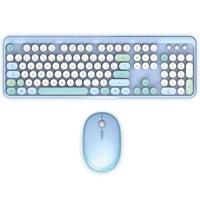 Draadloos toetsenbord + muiscombinatie - MOBILITY LAB - Pure Color - Blauw - Ergonomisch ontwerp - Discreet typen