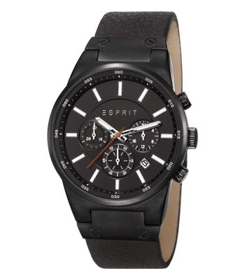 Horlogeband Esprit ES107961001 Leder Zwart 20mm