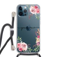 Rozen: iPhone 12 Pro Max Transparant Hoesje met koord