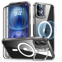 iPhone 16 Plus Classic Hybrid with Stash Stand Protection Bundle - Clear