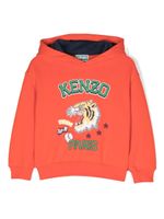 Kenzo Kids hoodie en coton à logo imprimé - Rouge