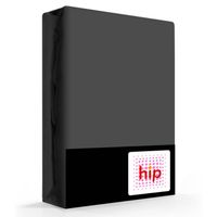 HIP Hoeslaken Satijn Antraciet-Lits-jumeaux (160x200 cm) - thumbnail