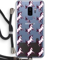 Musketon Unicorn: Samsung Galaxy S9 Plus Transparant Hoesje met koord