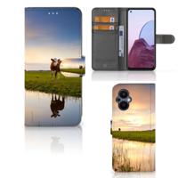 OPPO Reno 8 Lite | OnePlus Nord N20 | Telefoonhoesje | Met pasjeshouder | Koe