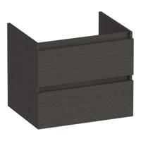 Brauer Joy - Onderkast - 60 cm - met 2 Softclose Lades Greeploos en 1 Sifon Uitsparing - Timber Anthracite