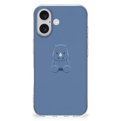 iPhone 16 Telefoonhoesje met Naam Baby Rhino iPhone 16 Telefoonhoesje met Naam Baby Rhino