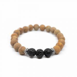 Edelsteen Armband Jaspis en Lavastenen - Spirituele Sieraden en Edelstenen - Spiritueelboek.nl