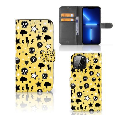 Telefoonhoesje met Naam iPhone 13 Pro Max Punk Geel Telefoonhoesje met Naam iPhone 13 Pro Max Punk Geel