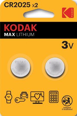 Kodak CR2025 lithium knoopcel batterij blister(2) - 3241060