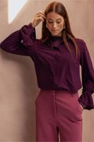 Duna ruffle blouse - blackberry - 13357