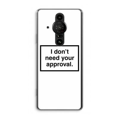 Don't need approval: Sony Xperia Pro-I Transparant Hoesje