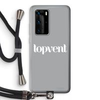 Topvent Grijs Wit: Huawei P40 Pro Transparant Hoesje met koord