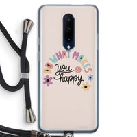 Happy days: OnePlus 7 Pro Transparant Hoesje met koord