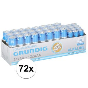 72x Grundig AA en AAA batterijen alkaline