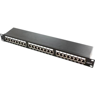 LogiLink NP0061 24 poorten Patchpaneel 483 mm (19) CAT 6A 1 HE Zwart
