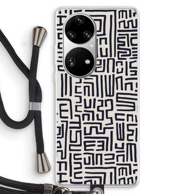 Moroccan Print: Huawei P50 Pro Transparant Hoesje met koord