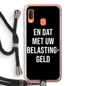 Belastinggeld - Zwart: Samsung Galaxy A20e Transparant Hoesje met koord