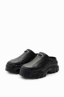 Chunky leren clogs - BLACK - 41 - thumbnail