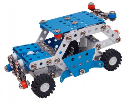 Metal Techno bouwpakket Delta Police 15,5 cm staal blauw/grijs 269 delig Metal Techno bouwpakket Delta Police 15,5 cm staal blauw/grijs 269 delig