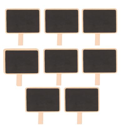 8x stuks Krijtbordjes op knijper 7 x 5 cm
