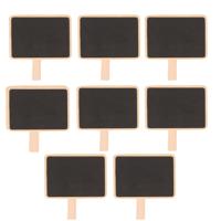 8x stuks Krijtbordjes op knijper 7 x 5 cm