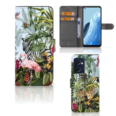 Telefoonhoesje | Met pasjeshouder | voor OPPO Find X5 Lite | Reno 7 5G Jungle