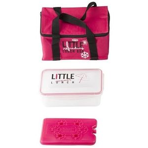 Roze mini koeltas met lunchtrommel en koelelement