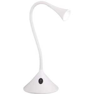 LED Bureaulamp - Trion Vipa - 3W - Warm Wit 3000K - Rond - Mat Wit - Kunststof