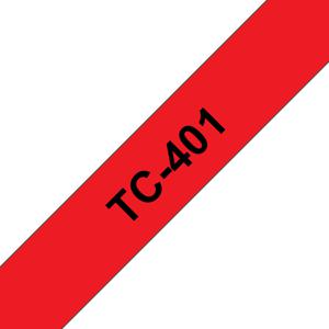 Brother TC-401 Labeltape Tapekleur: Rood Tekstkleur: Zwart 12 mm 7.7 m