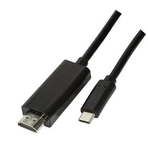 LogiLink UA0330 USB Type C naar HDMI kabel zwart 3m