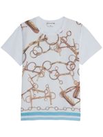 Comme Des Garçons Girl t-shirt à imprimé chaîne - Blanc