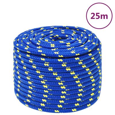 VidaXL Boottouw 14 mm 25 m polypropeen blauw