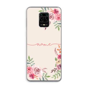 Rozen: Xiaomi Redmi Note 9 Pro Transparant Hoesje