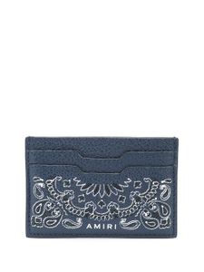 AMIRI porte-cartes à imprimé bandana - Bleu