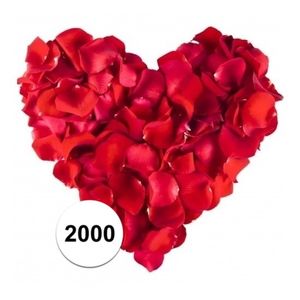 Rode rozenblaadjes 2000 stuks   -