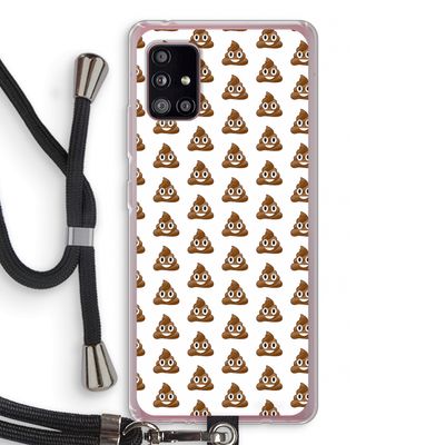 Poop emoji: Samsung Galaxy A51 5G Transparant Hoesje met koord