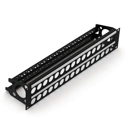 Penn Elcom R2269/2UK/32 rackpaneel 32x D-hole 2HE met ID-strip & trekontlasting bar