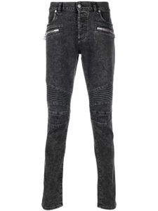 Balmain jean slim à détails nervurés - Noir