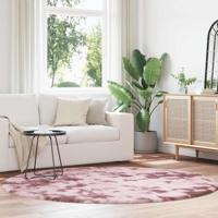 Hoogpolig vloerkleed NAVARRA 200x200 cm polyester stoffig roze Hoogpolig vloerkleed NAVARRA 200x200 cm polyester stoffig roze