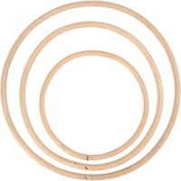Creativ Company Bamboe ring, d 15,3+20,3+25,5 cm, 3 stuk/ 1 set