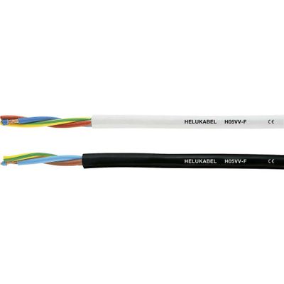 HELU H05VV-F Geïsoleerde kabel 4 G 1.5 mm² Zwart 29470-500 500 m