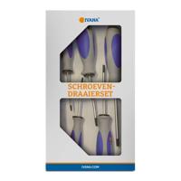 Ivana schroevendraaierset - Torx - softgrip - mat verchroomd - 6-delig