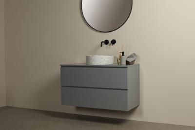 Graues Badezimmermöbel Iva 100 cm