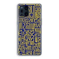 Majorelle Blue Print: Oppo Find X3 Transparant Hoesje