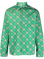 ERL check-pattern corduroy shirt - Vert - thumbnail