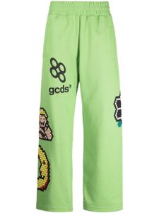 GCDS pantalon de jogging Plush à motif imprimé - Vert